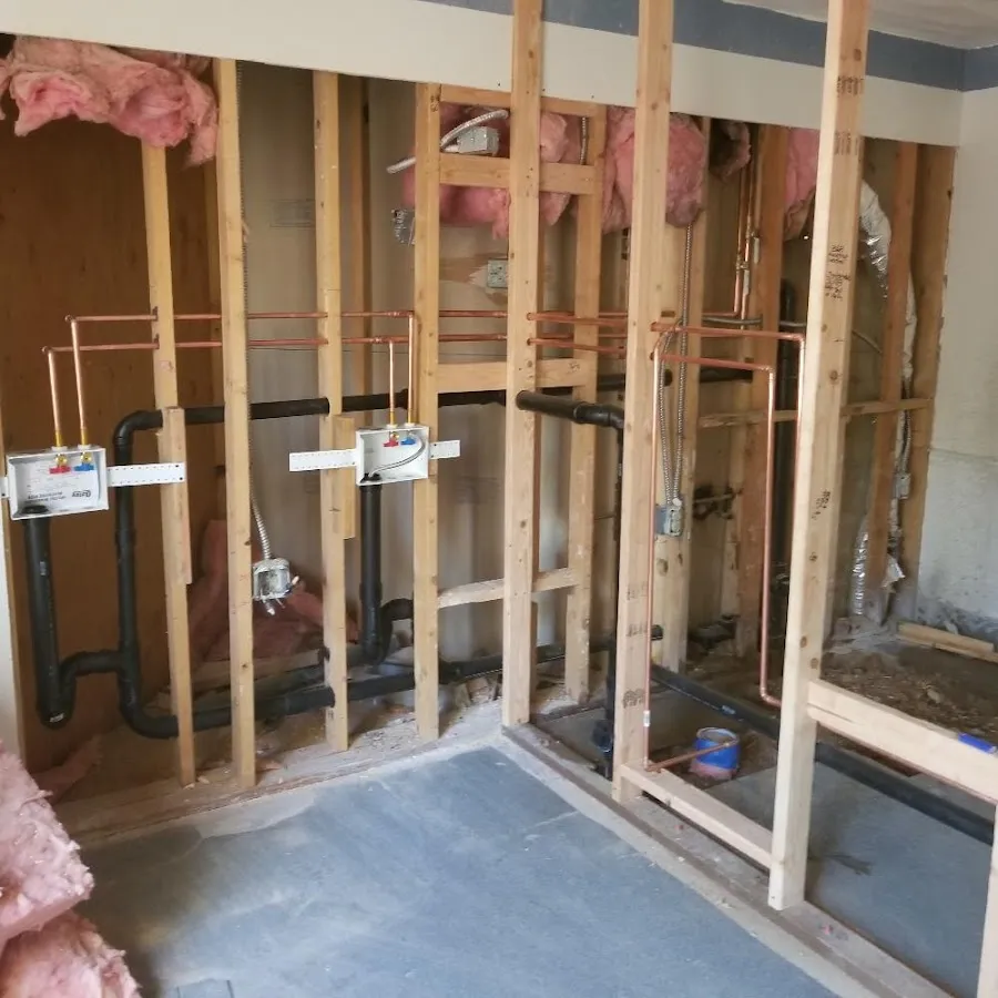 Copper pipe rough-in and plumbing installation in Longboat Key